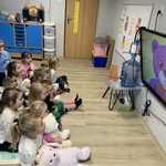 Sówki oglądają misiową bajkę 